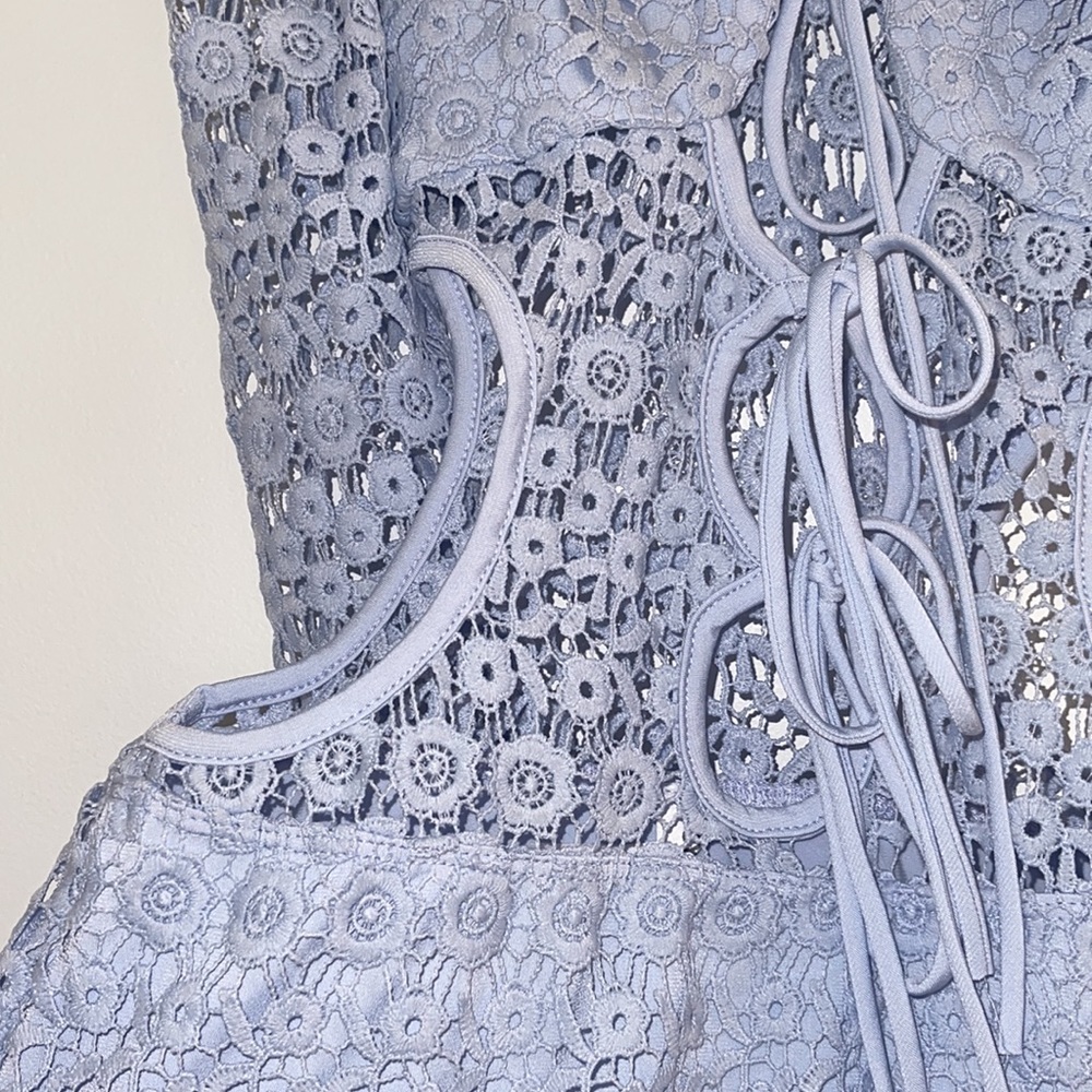 NWT Devika Crochet Cutout Dress in Blue - Picture 5 of 8